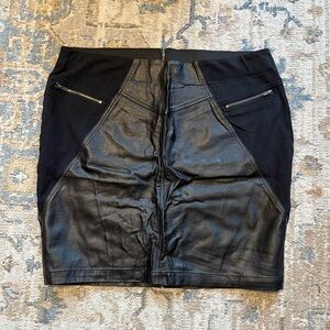 Lane Bryant Black Pleather Skirt SZ  18